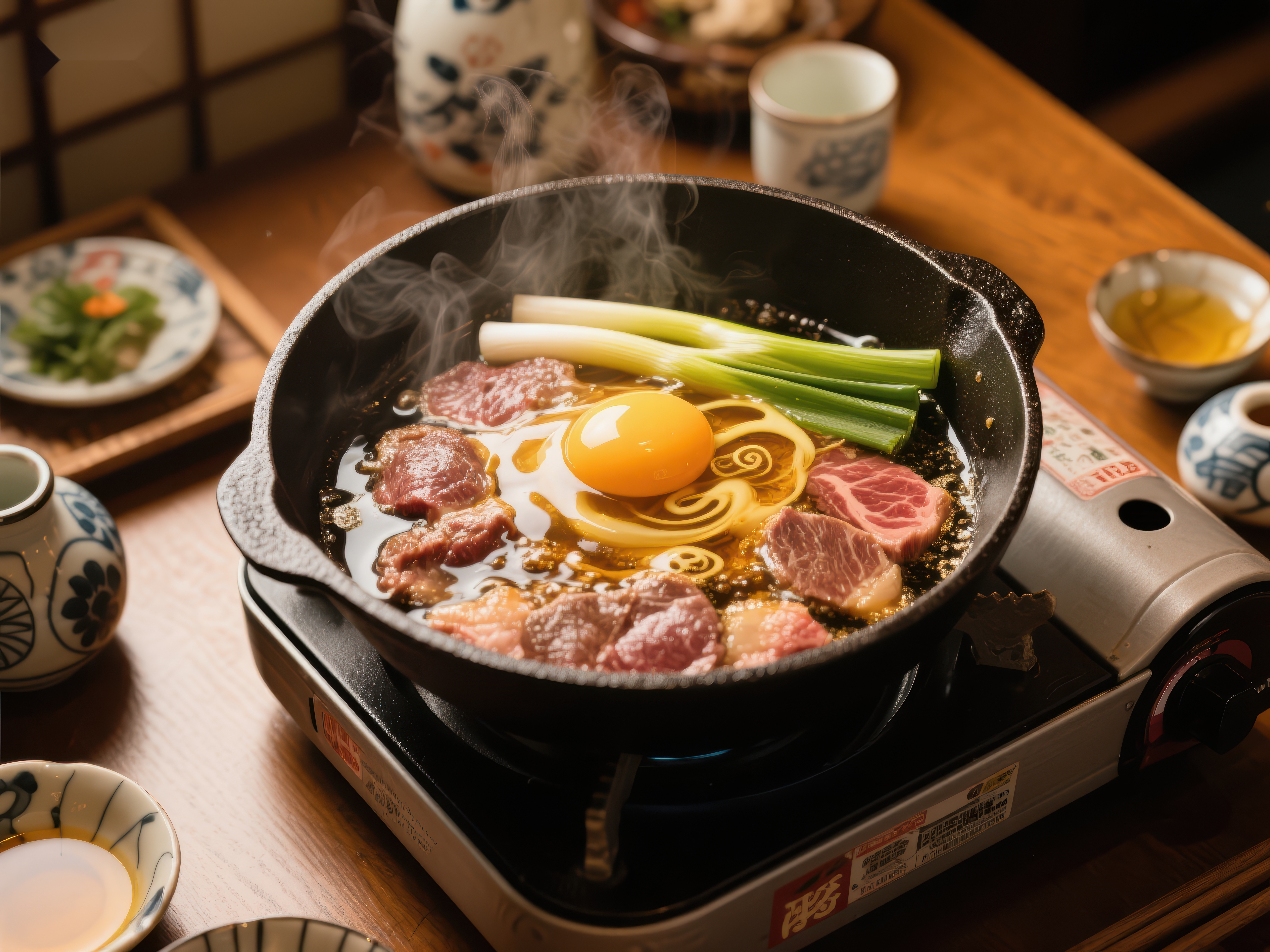 热气腾腾的日式火锅料理素材