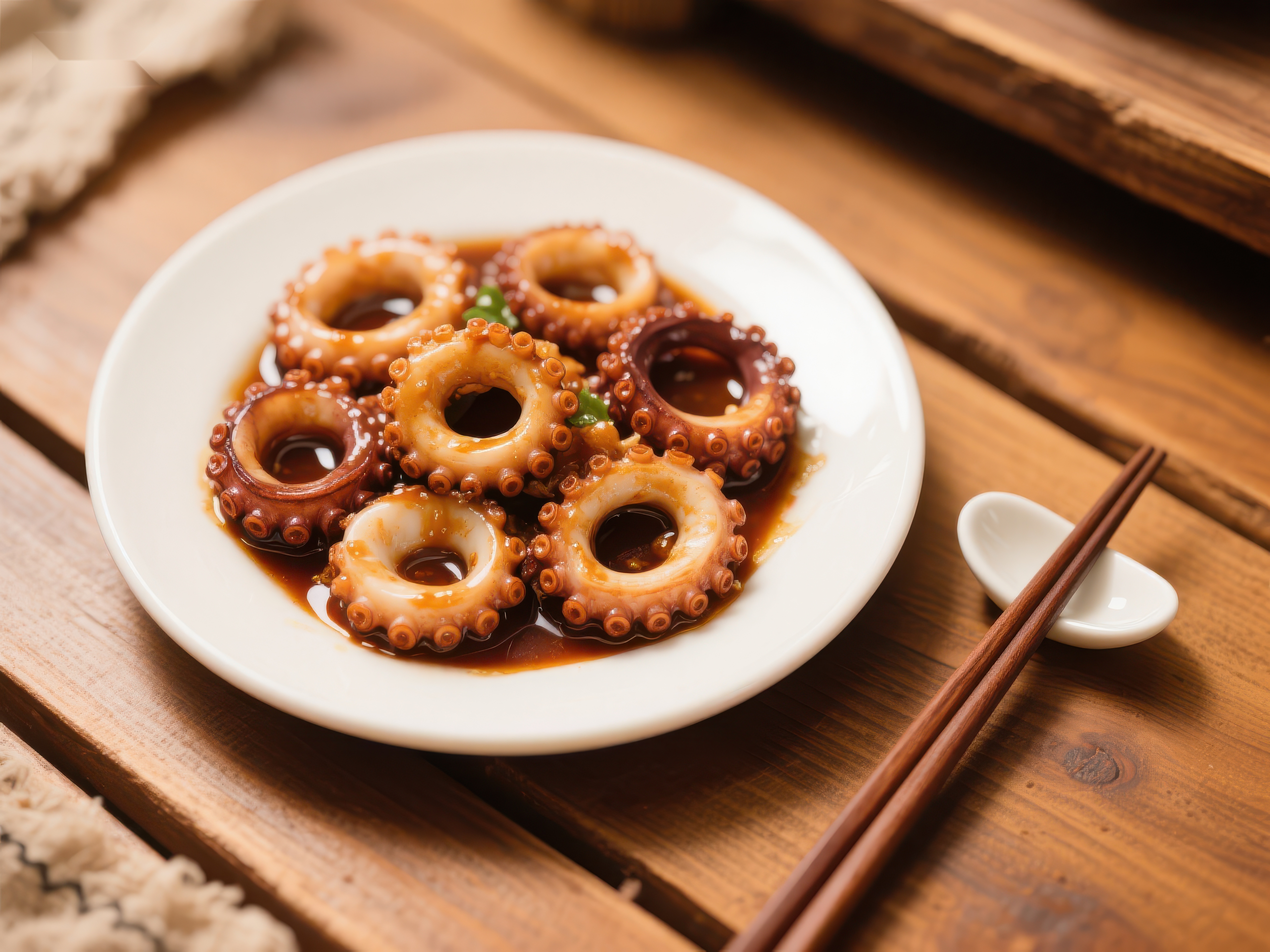 酱汁小章鱼美味海鲜佳肴素材