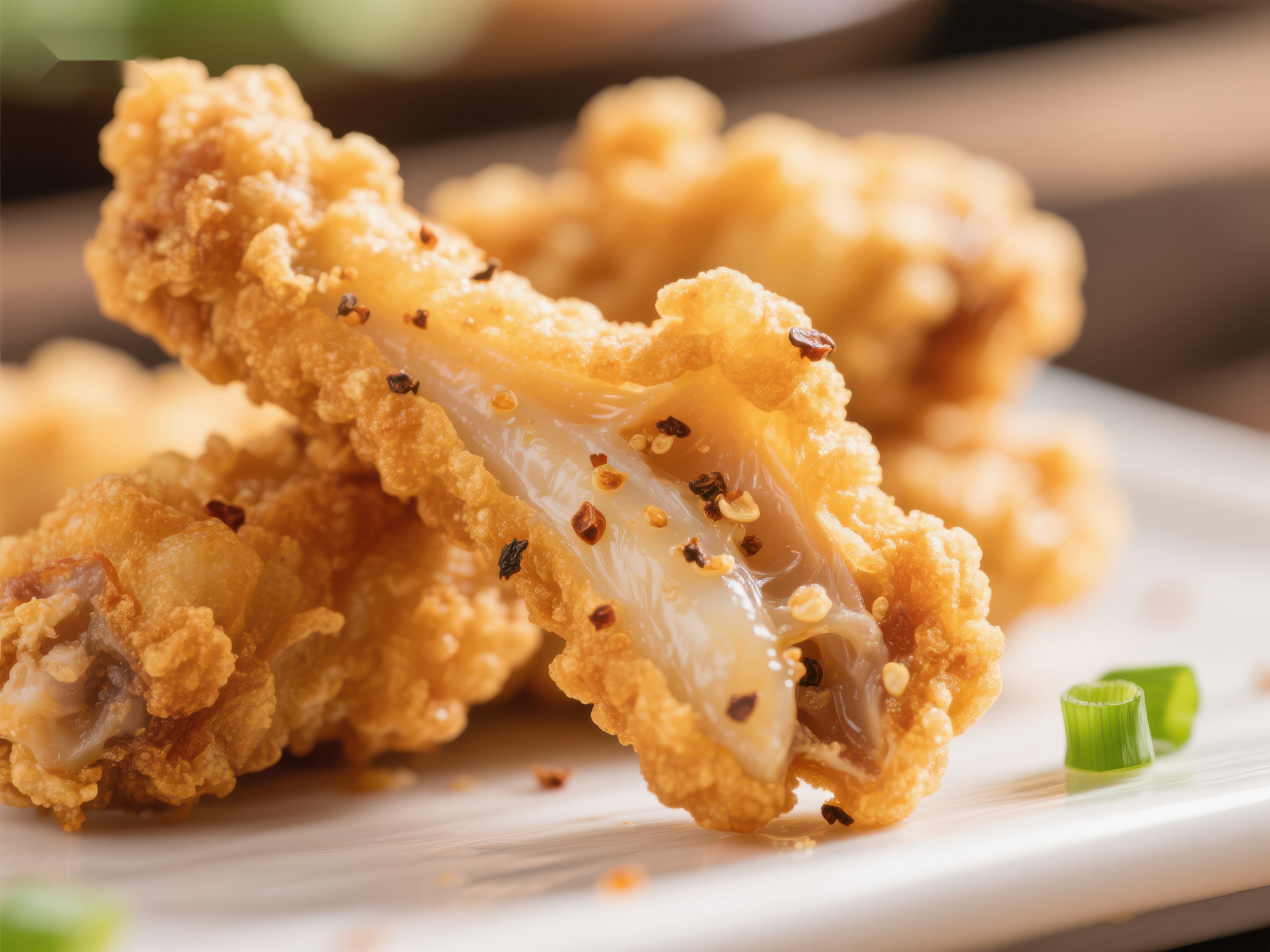 酥脆炸鸡翅撒芝麻点缀素材