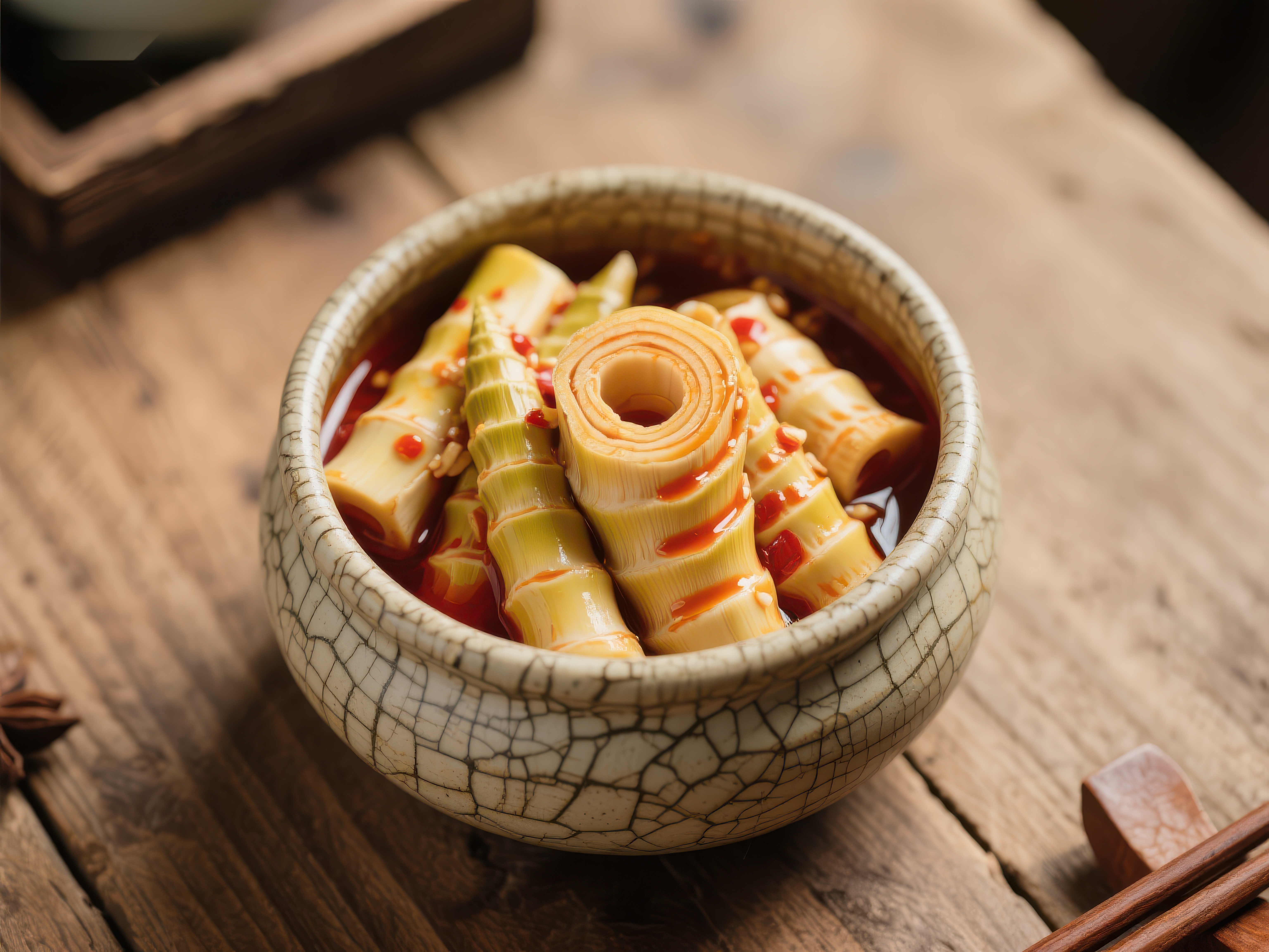 竹笋泡菜传统风味美食素材
