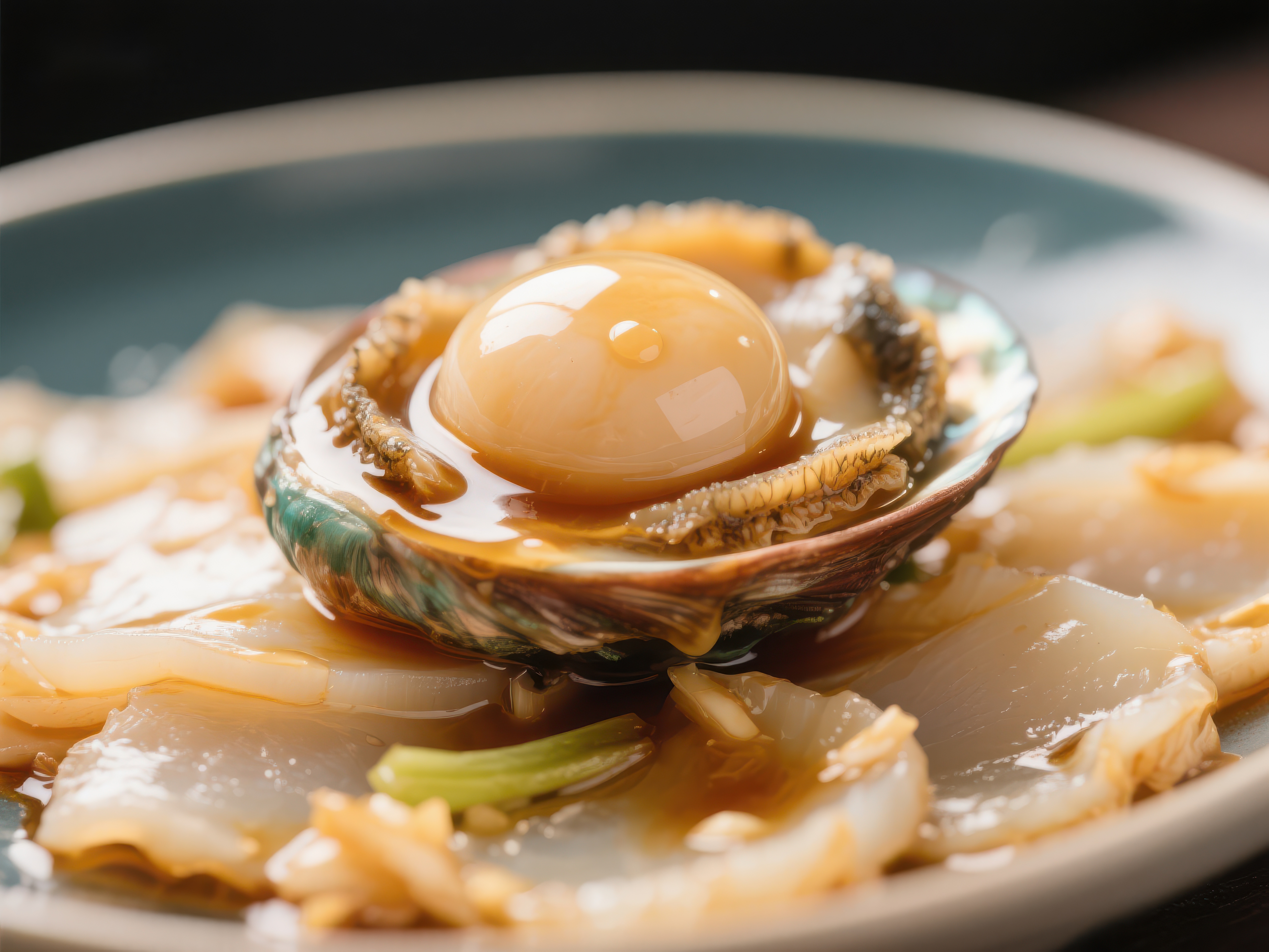 鲍鱼配粉丝美味海鲜佳肴素材