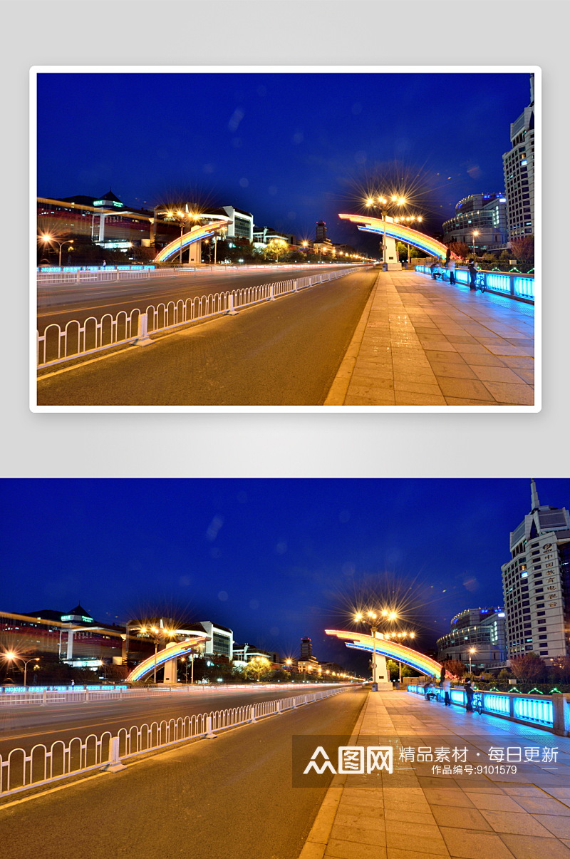 北京复兴门夜色图片第2张素材