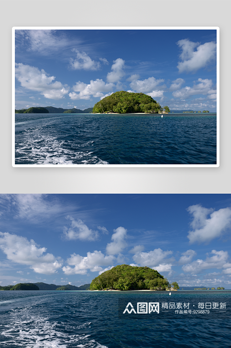 帕劳的海洋和沙滩风景图片素材