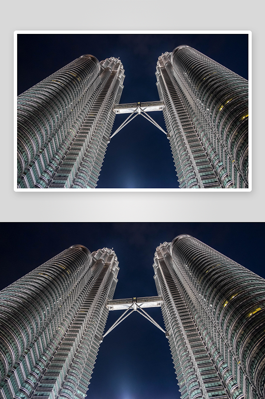 不同角度的吉隆坡石油双塔图片