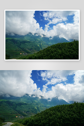 越南山地梯田风景图片