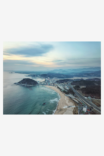 韩国海水浴场风景图片