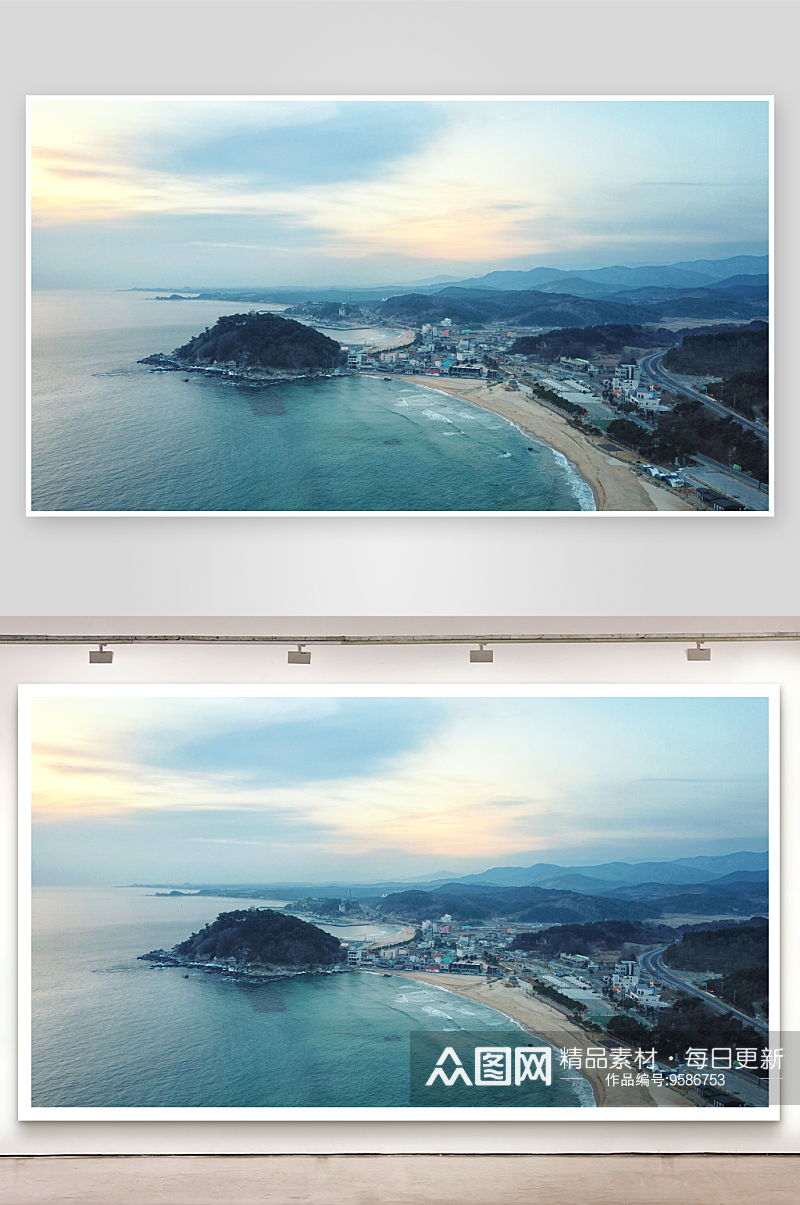 韩国海水浴场风景图片素材