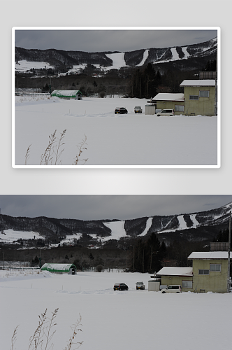 日本长野县志贺高原滑雪场风景