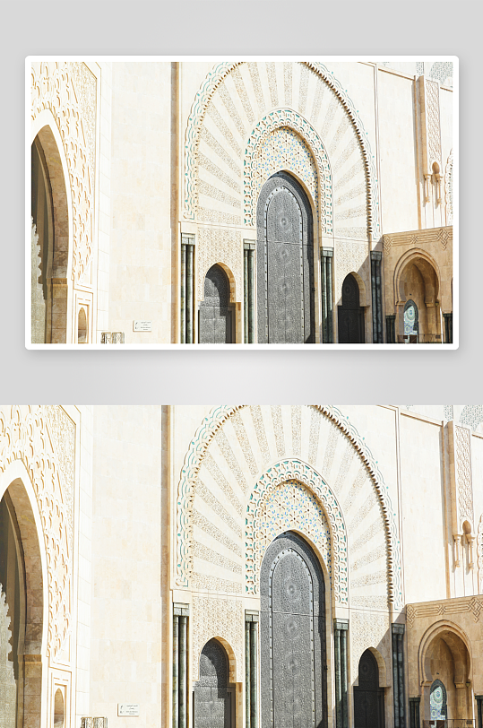 摩洛哥卡萨布兰卡的哈桑二世清真寺建筑风景