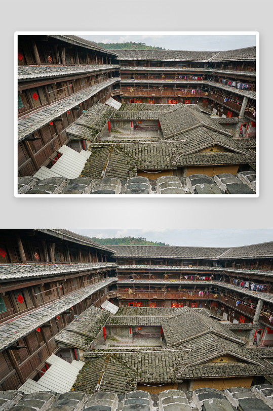 福建福州永定土楼建筑风景图片