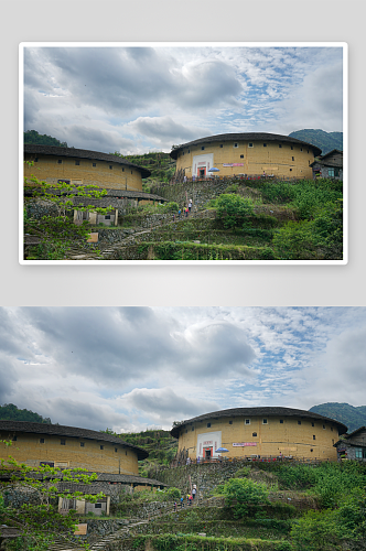 福建福州永定土楼建筑风景图片