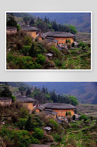 福建南靖田螺坑土楼群风景图片