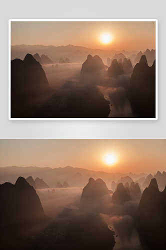 广西桂林相公山日出风景图片