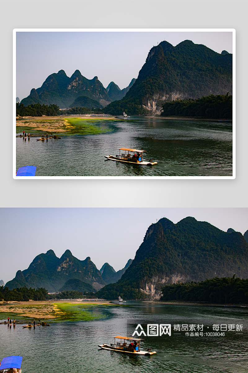 广西桂林兴坪山水风景图片素材