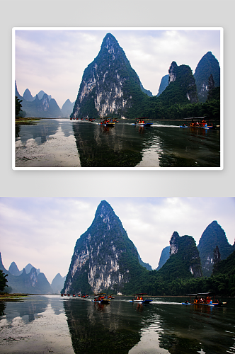 广西桂林兴坪山水风景图片