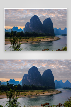 广西桂林兴坪山水风景图片