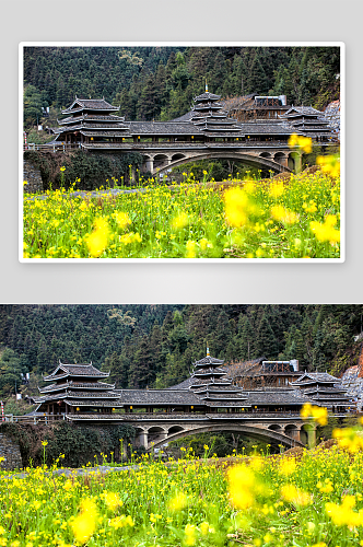 广西三江程阳风雨桥风景图片