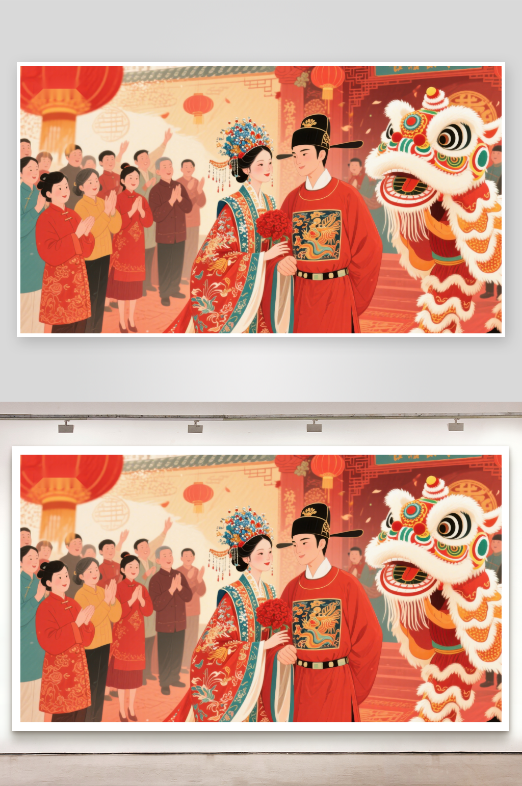 传统中式婚礼现场素材