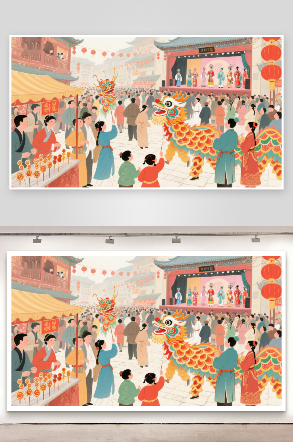 热闹的中国传统节日庆典素材