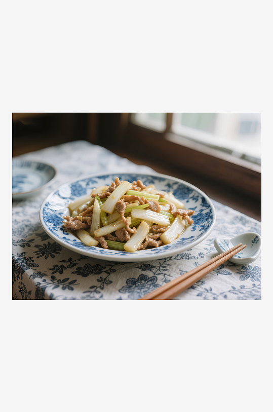 葱爆肉丝中式家常菜