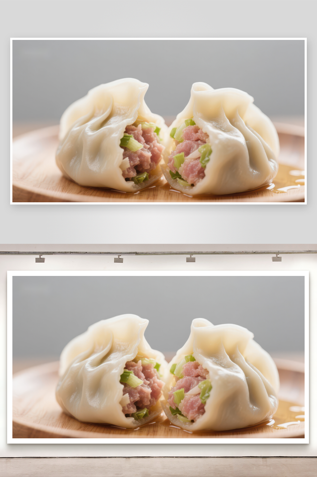 鲜美饺子馅料饱满诱人素材