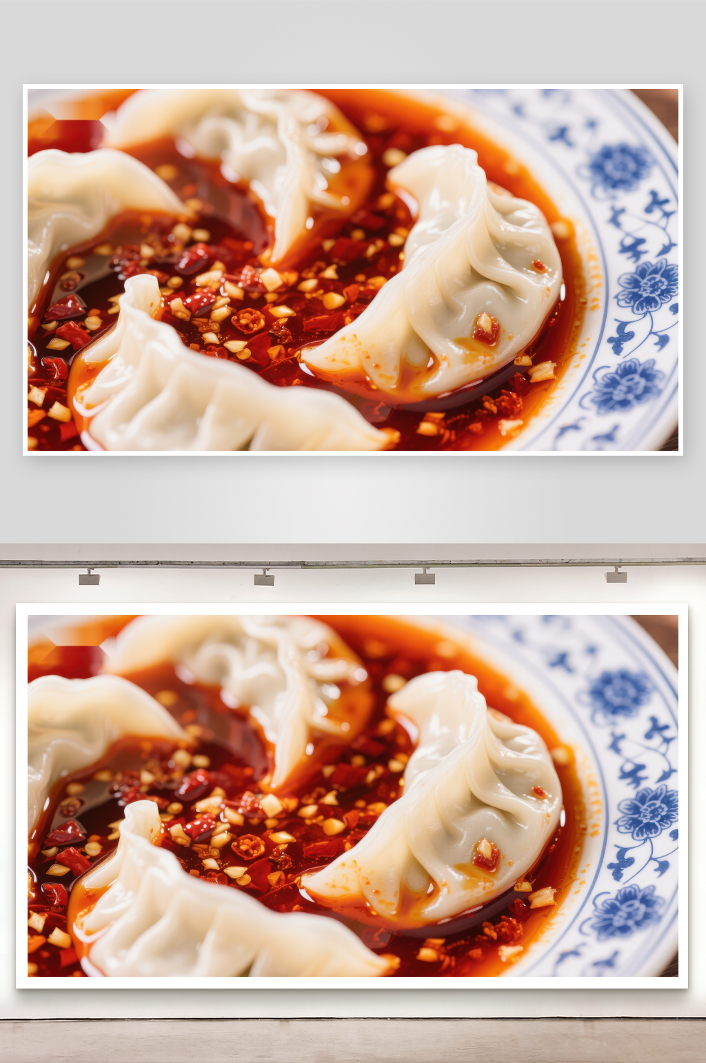 麻辣水饺红油辣椒点缀素材