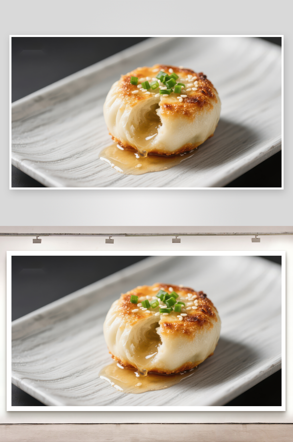 煎饺特写香脆外皮与鲜美内馅素材