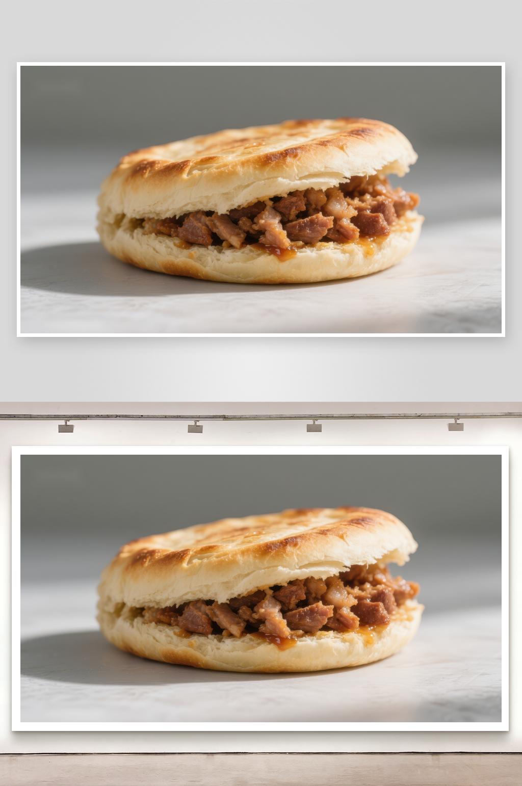 酥皮夹肉饼美味诱人素材