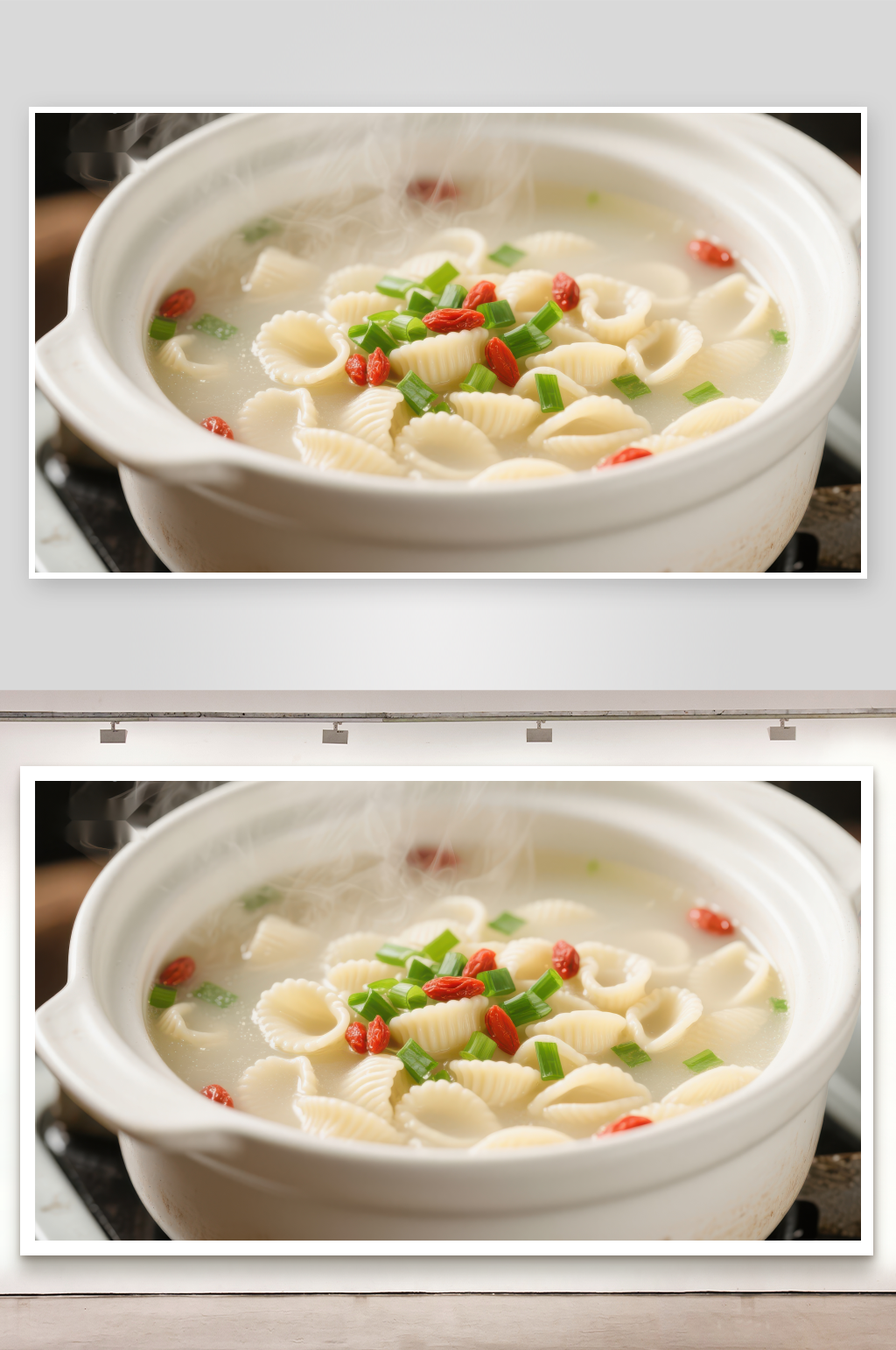 热气腾腾的意面汤素材