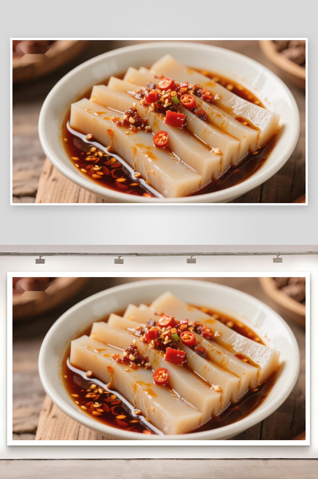 麻辣凉粉传统美食的诱人风味素材