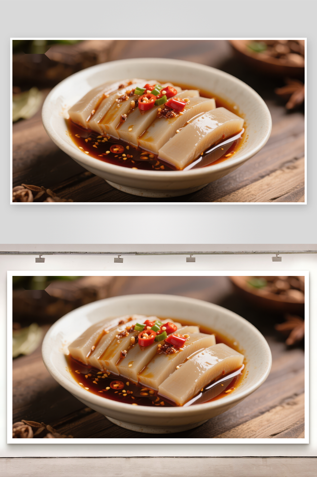 麻辣凉粉传统美食的诱人风味素材