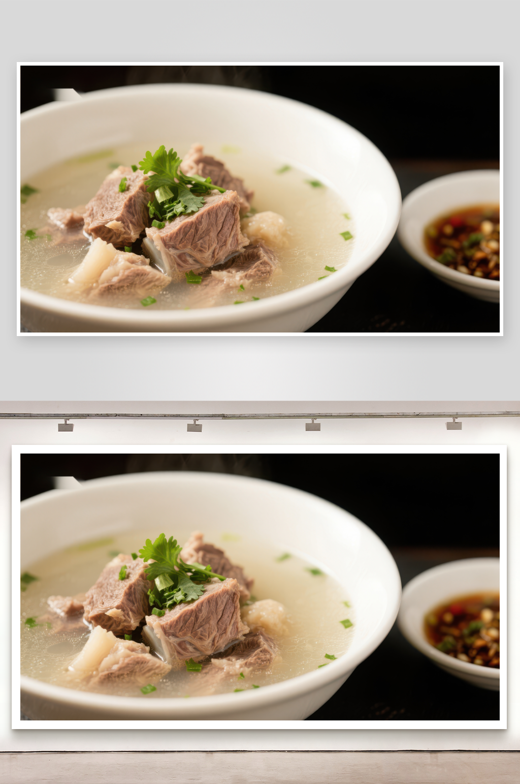 热腾腾的牛肉清汤素材
