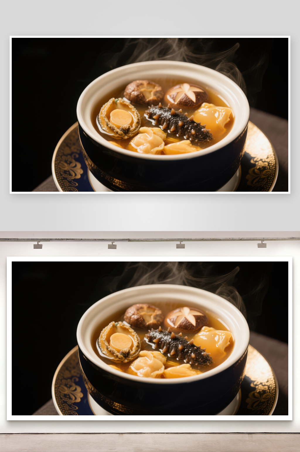 滋补鲍鱼海参炖汤素材