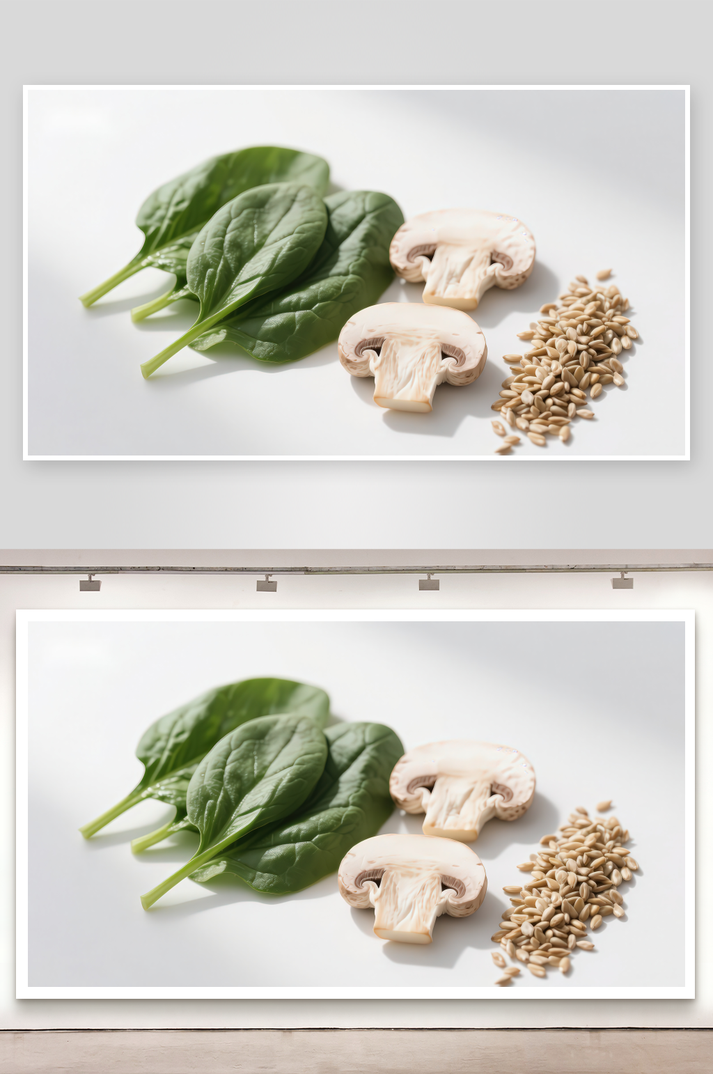 新鲜蔬菜与谷物食材素材
