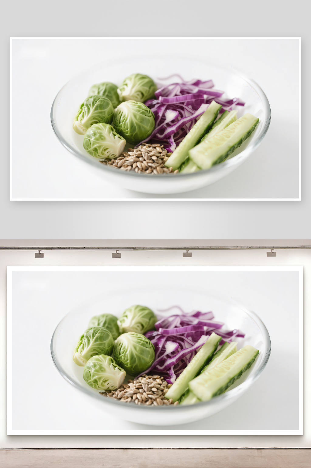 新鲜蔬菜沙拉食材组合素材