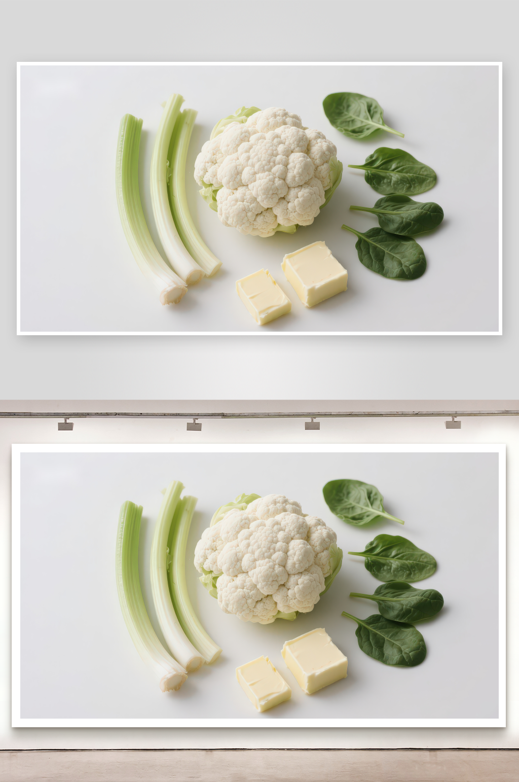 蔬菜与黄油食材摆拍素材