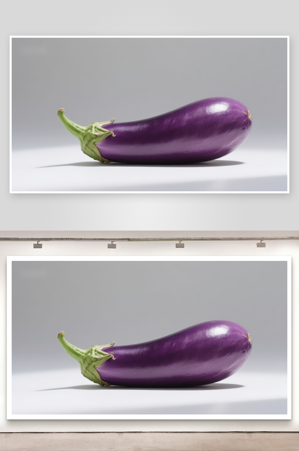 紫色茄子静物特写素材