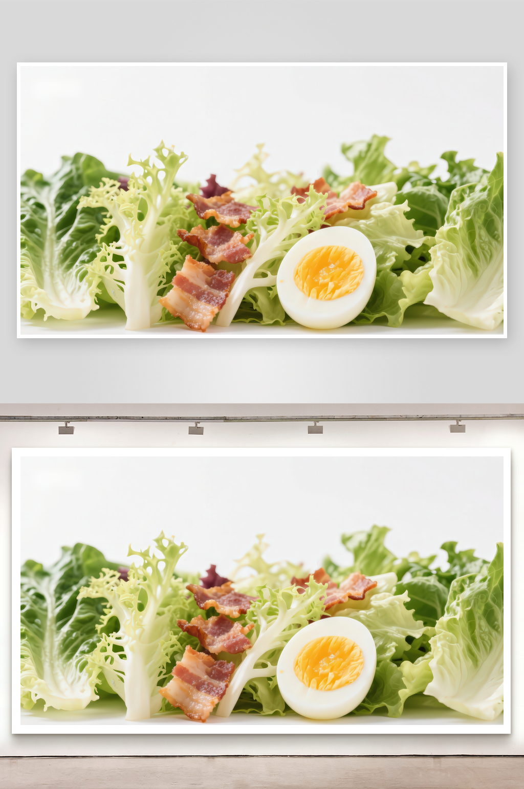 生菜培根鸡蛋沙拉素材
