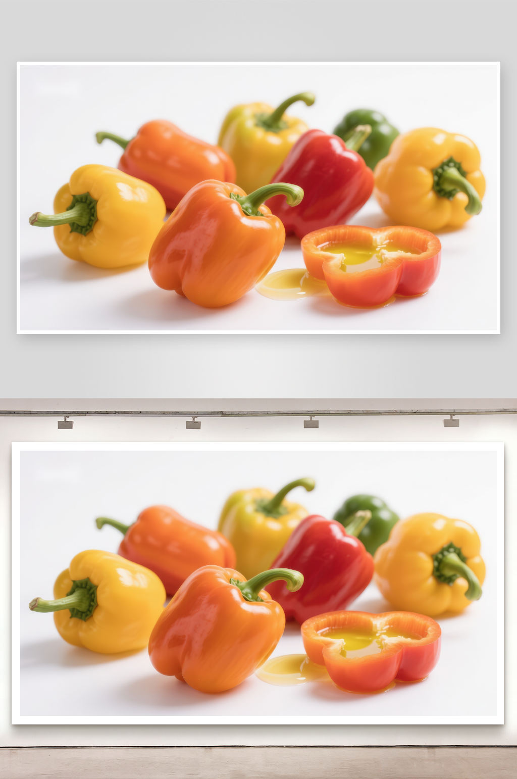 多种颜色的甜椒特写素材