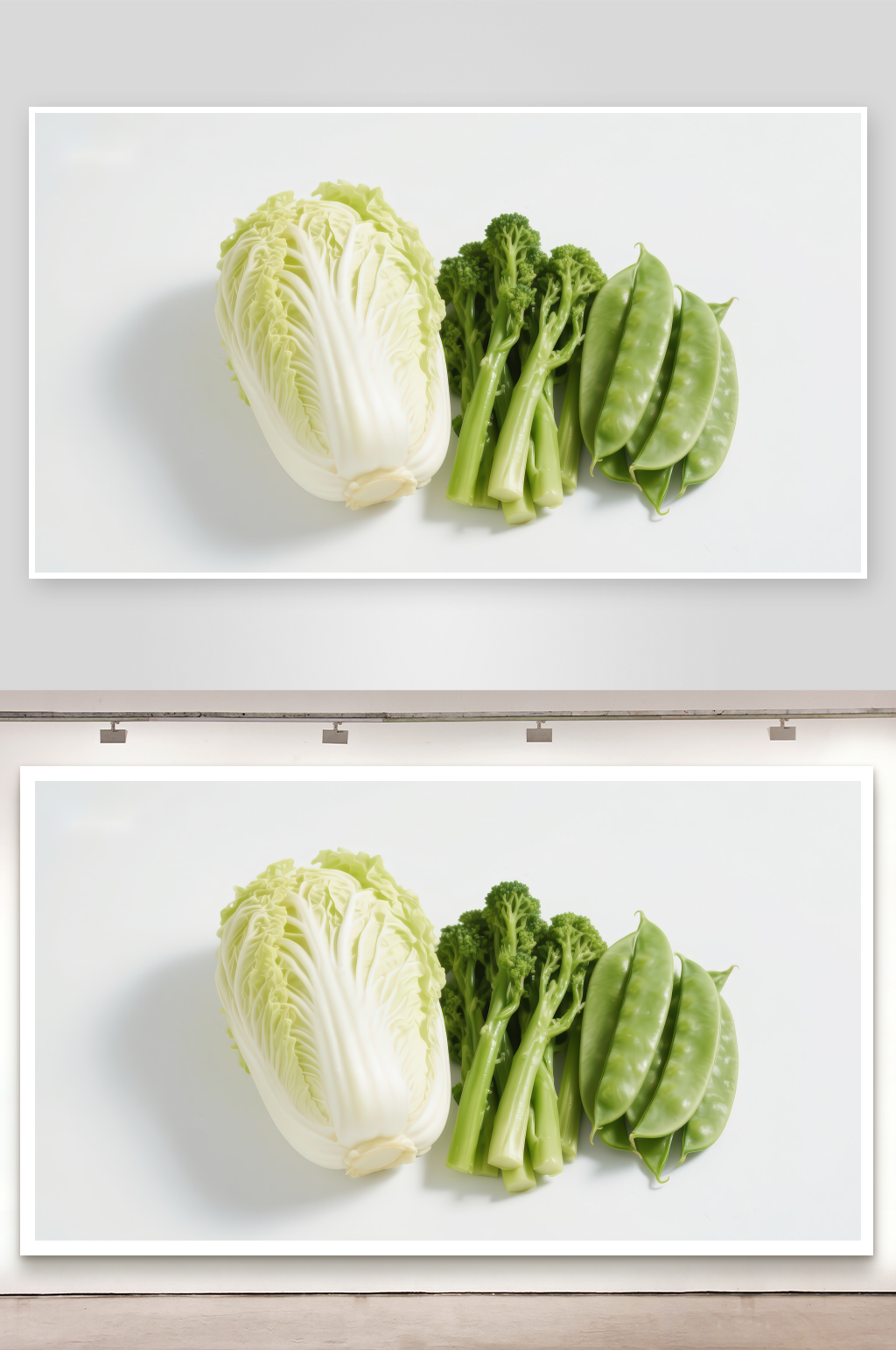 新鲜蔬菜组合白菜西兰花和豌豆素材