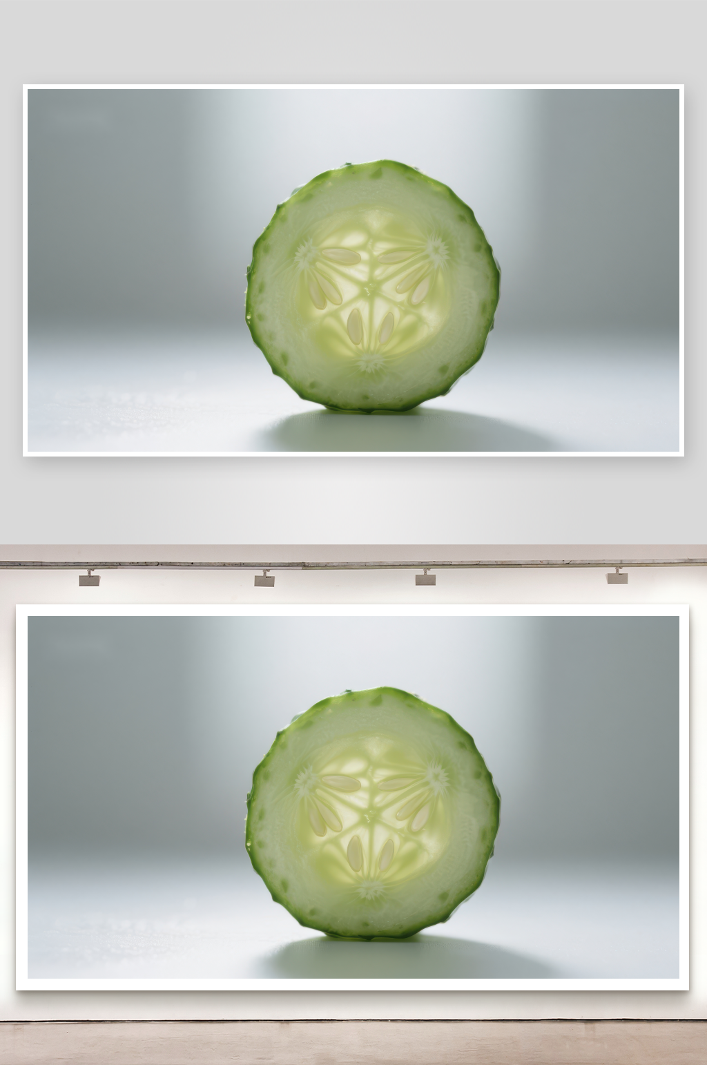 新鲜黄瓜切片特写素材
