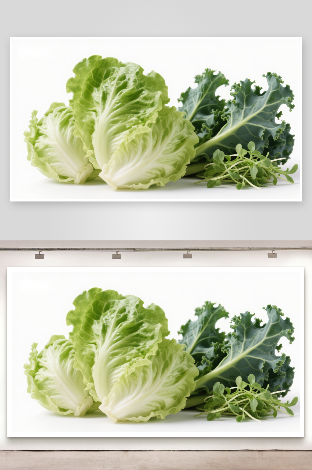 新鲜生菜与羽衣甘蓝素材