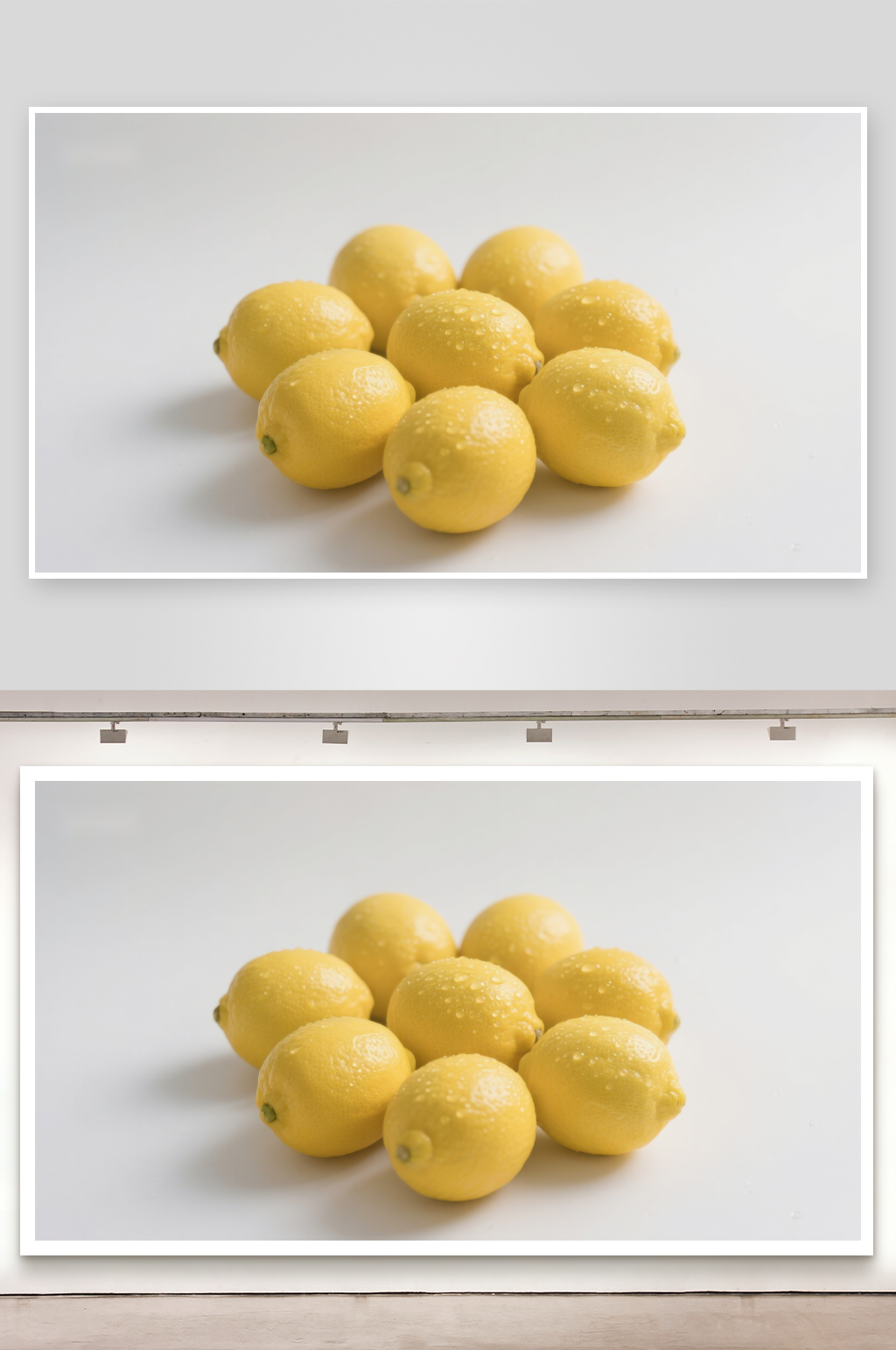 新鲜柠檬堆叠特写素材