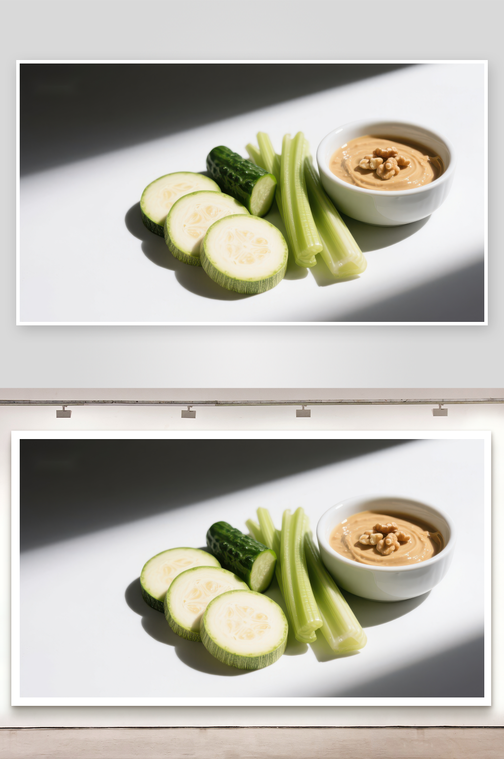 新鲜蔬菜配鹰嘴豆泥素材