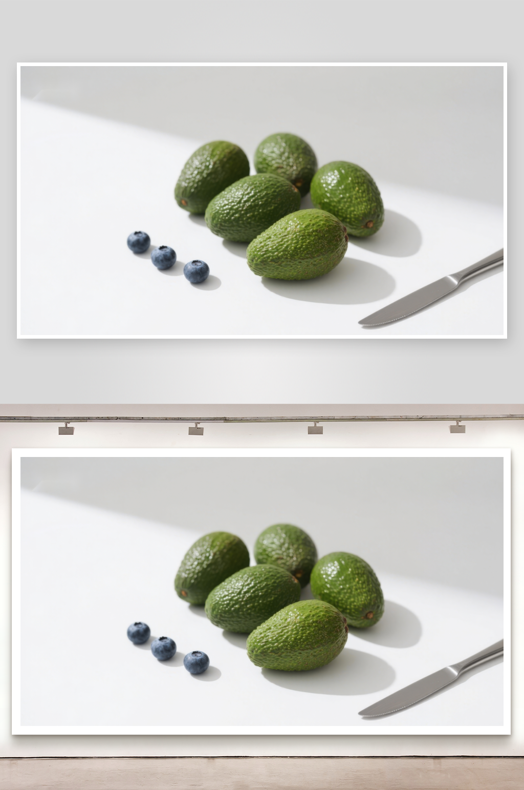 牛油果与蓝莓静物组合素材