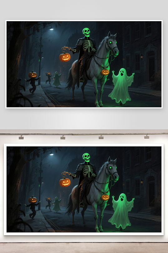 幽灵骑士与南瓜灯的夜行-众图网