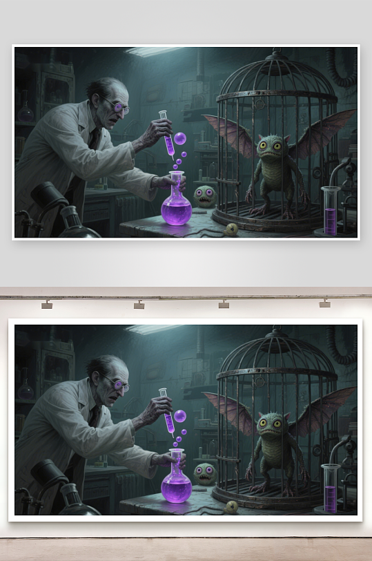 科学家与笼中生物的实验室奇遇-众图网