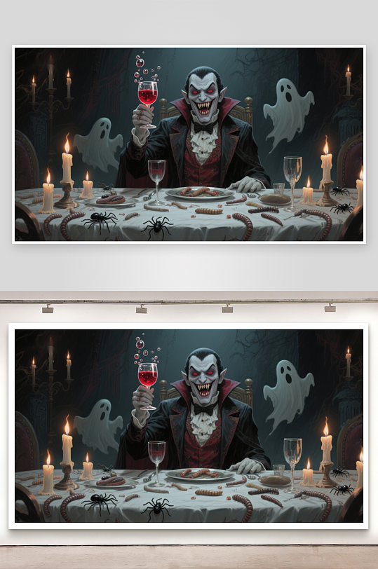 吸血鬼宴饮幽灵环绕的神秘晚宴-众图网