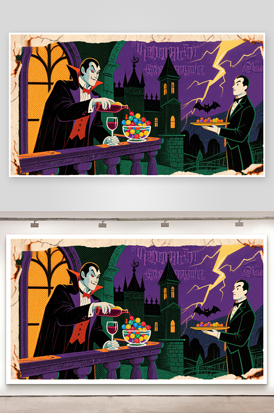 吸血鬼与管家的神秘晚宴-众图网