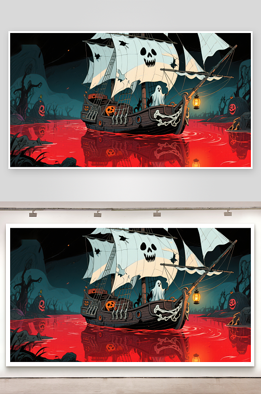 幽灵海盗船夜航血色水域-众图网